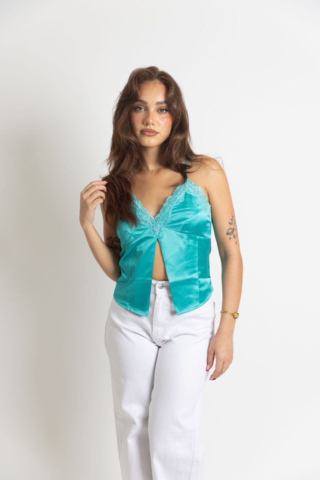 Tiffany Silken Lace Cami Top